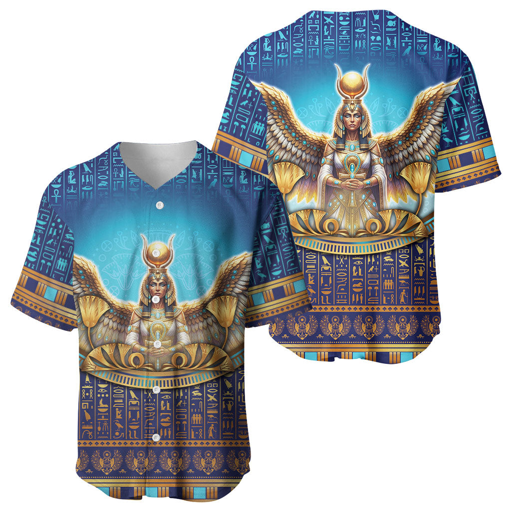 Egyptian Goddess Isis Baseball Jersey Ancient Mythology Winged Queen