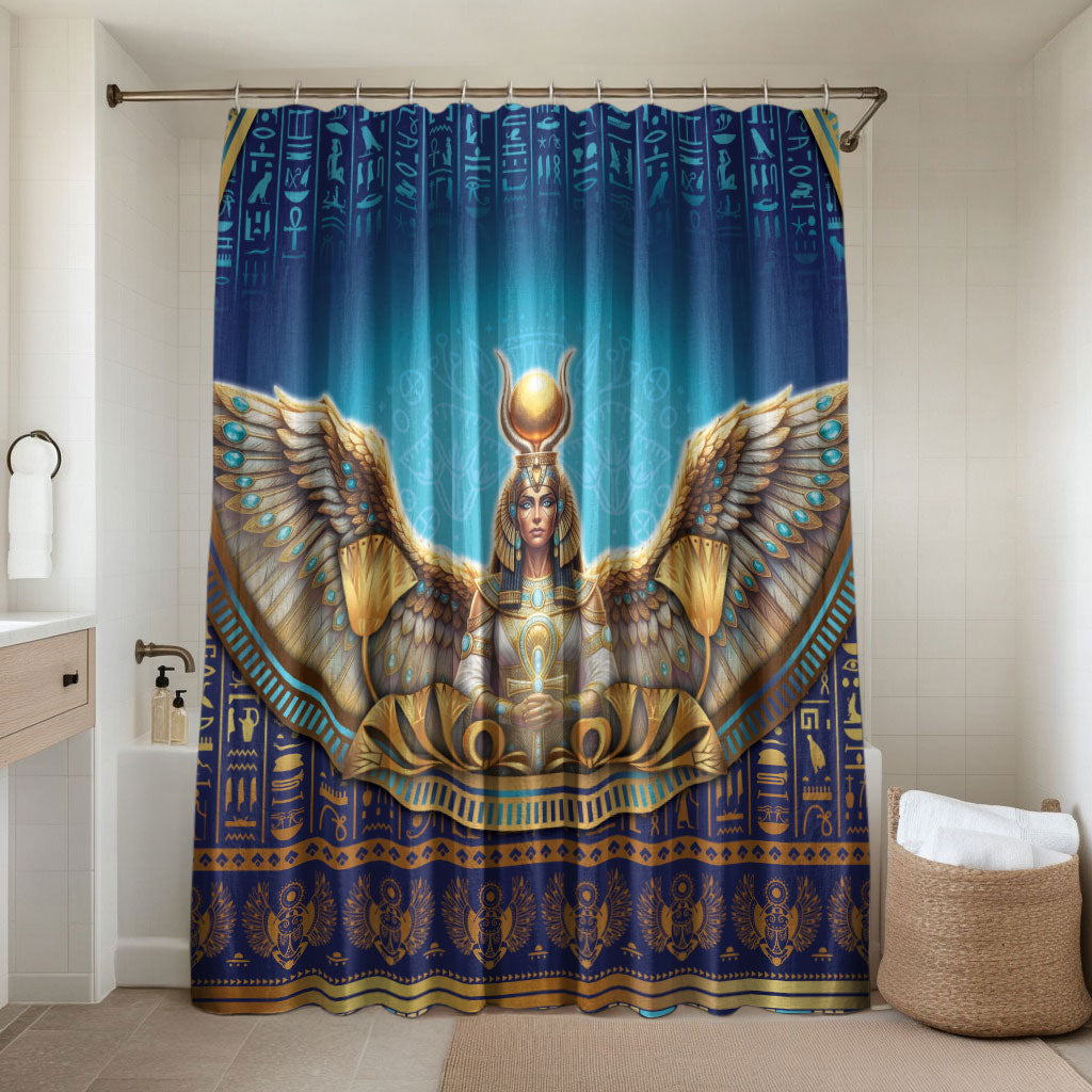 Egyptian Goddess Isis Bathroom Set Ancient Mythology Winged Queen