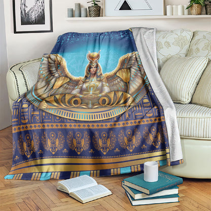 Egyptian Goddess Isis Blanket Ancient Mythology Winged Queen