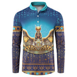 Egyptian Goddess Isis Button Sweatshirt Ancient Mythology Winged Queen