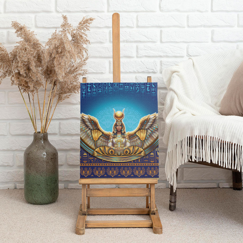 Egyptian Goddess Isis Canvas Wall Art Ancient Mythology Winged Queen