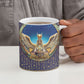 Egyptian Goddess Isis Ceramic Mug Ancient Mythology Winged Queen