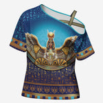 Egyptian Goddess Isis Cross Shoulder Shirt Ancient Mythology Winged Queen