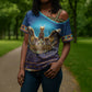 Egyptian Goddess Isis Cross Shoulder Shirt Ancient Mythology Winged Queen