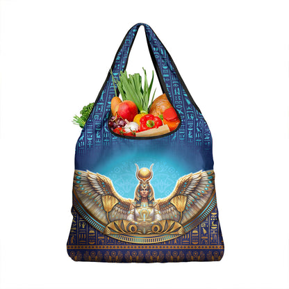 Egyptian Goddess Isis Grocery Bag Ancient Mythology Winged Queen