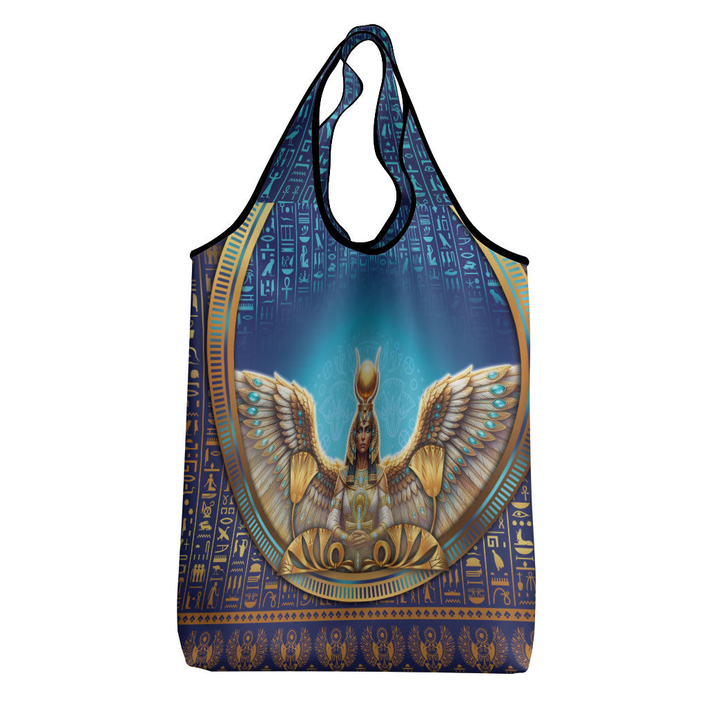 Egyptian Goddess Isis Grocery Bag Ancient Mythology Winged Queen