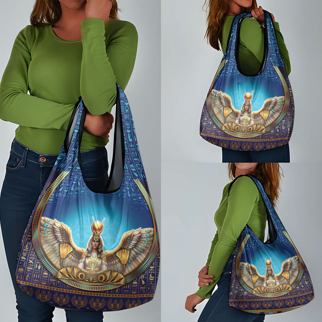 Egyptian Goddess Isis Grocery Bag Ancient Mythology Winged Queen
