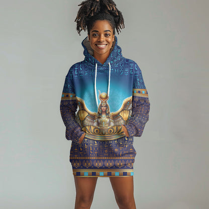 Egyptian Goddess Isis Hoodie Dress Ancient Mythology Winged Queen