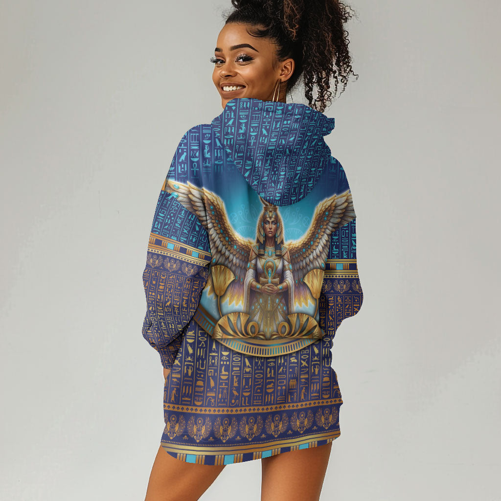Egyptian Goddess Isis Hoodie Dress Ancient Mythology Winged Queen