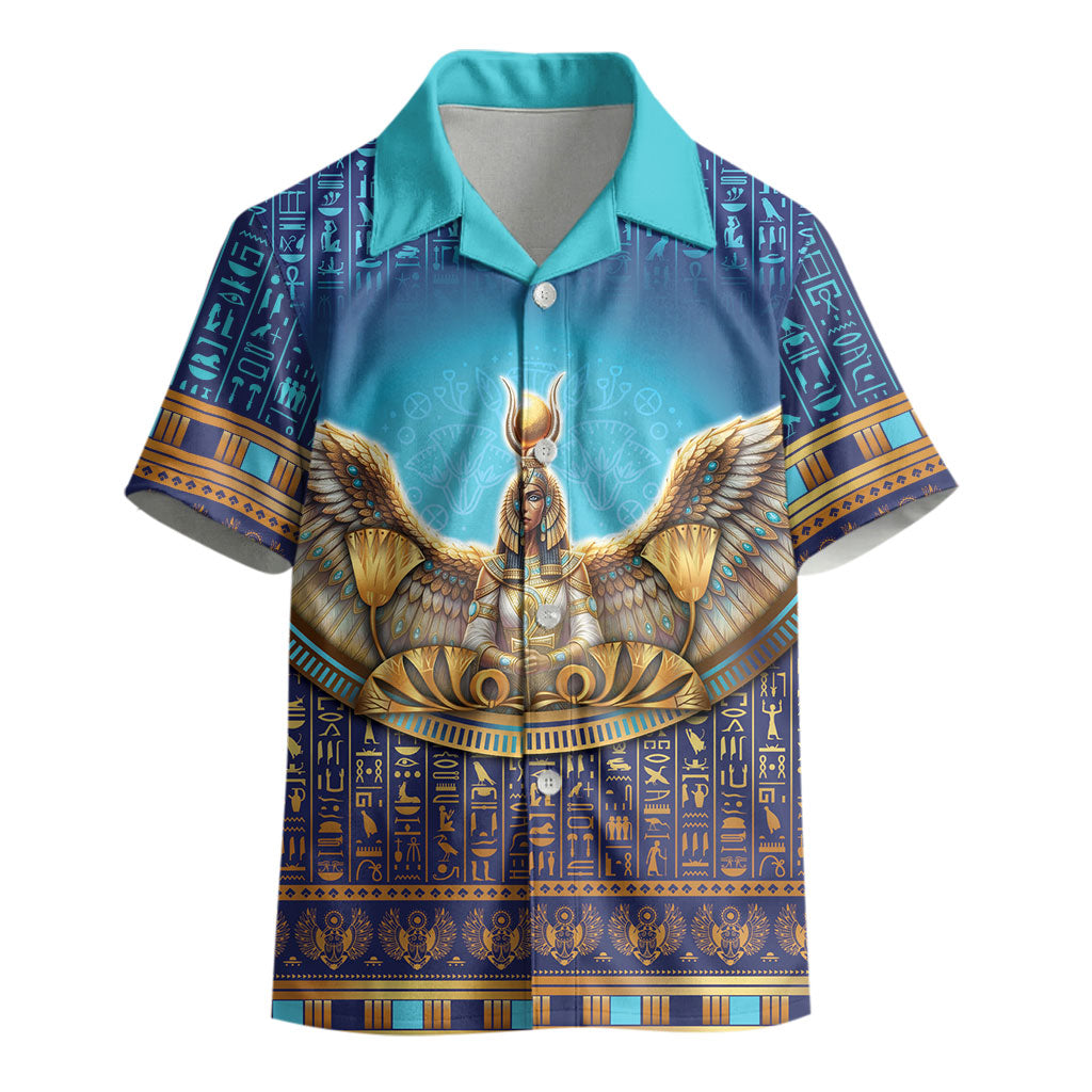 Egyptian Goddess Isis Kid Hawaiian Shirt Ancient Mythology Winged Queen