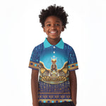 Egyptian Goddess Isis Kid Polo Shirt Ancient Mythology Winged Queen