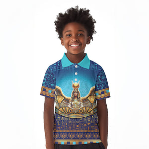 Egyptian Goddess Isis Kid Polo Shirt Ancient Mythology Winged Queen