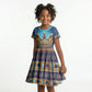 Egyptian Goddess Isis Kid Short Sleeve Dress Ancient Mythology Winged Queen