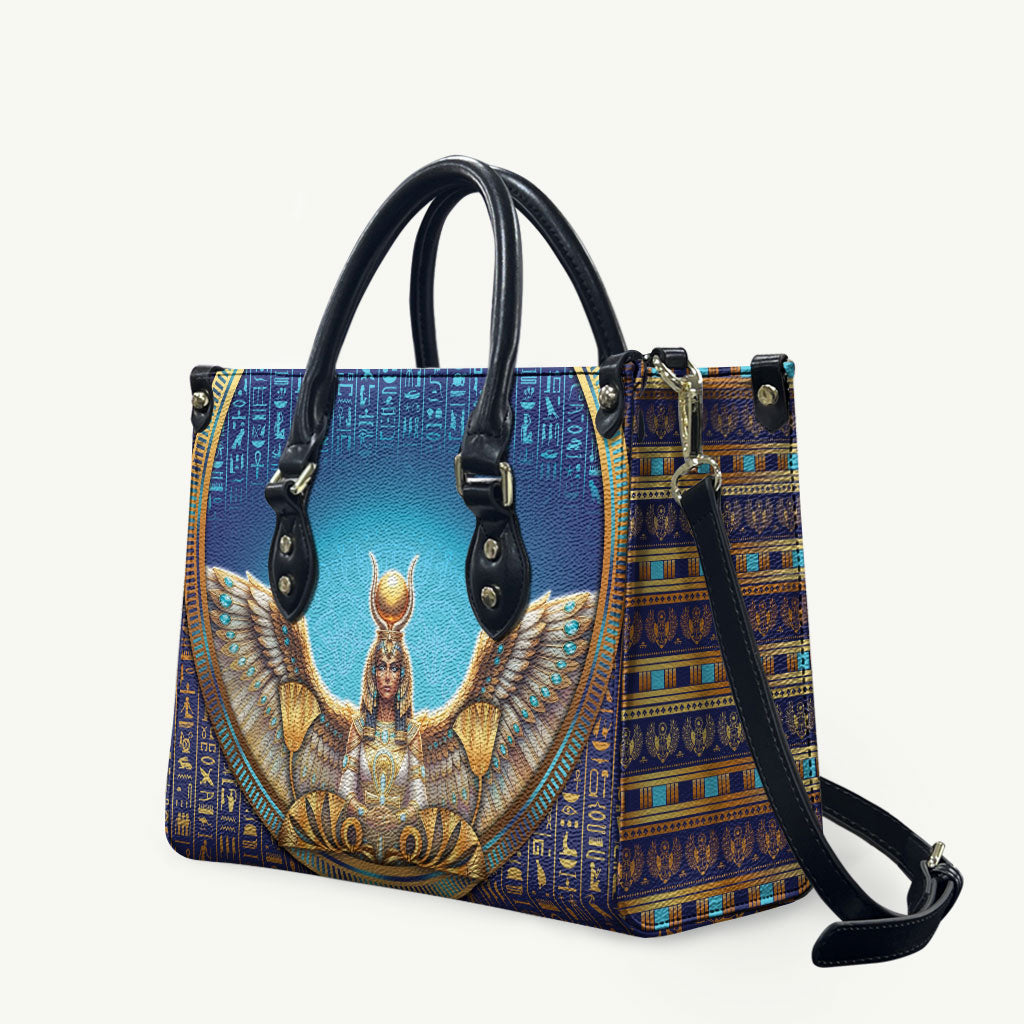 Egyptian Goddess Isis Leather Bag Ancient Mythology Winged Queen