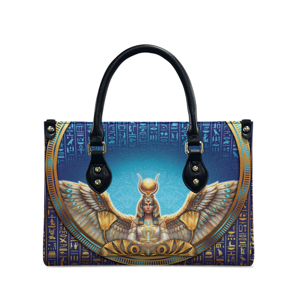 Egyptian Goddess Isis Leather Bag Ancient Mythology Winged Queen