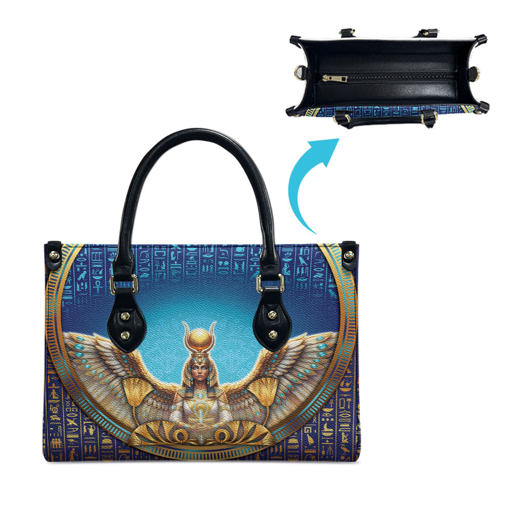 Egyptian Goddess Isis Leather Bag Ancient Mythology Winged Queen