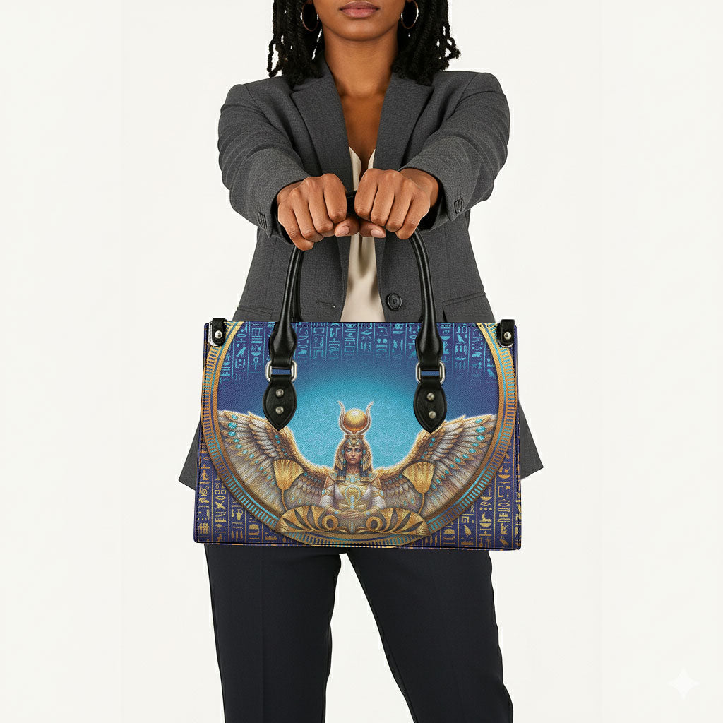 Egyptian Goddess Isis Leather Bag Ancient Mythology Winged Queen