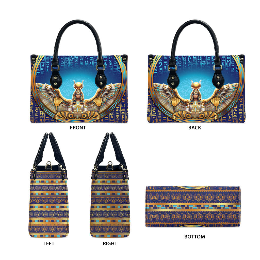 Egyptian Goddess Isis Leather Bag Ancient Mythology Winged Queen