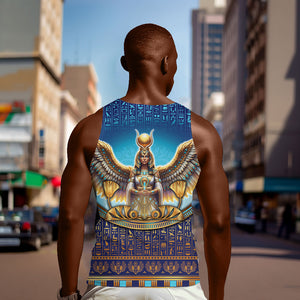 Egyptian Goddess Isis Men Tank Top Ancient Mythology Winged Queen