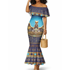 Egyptian Goddess Isis Mermaid Dress Ancient Mythology Winged Queen