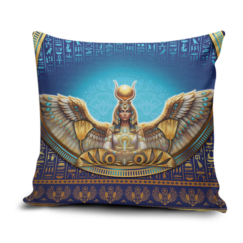 Egyptian Goddess Isis Pillow Cover Ancient Mythology Winged Queen