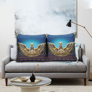 Egyptian Goddess Isis Pillow Cover Ancient Mythology Winged Queen