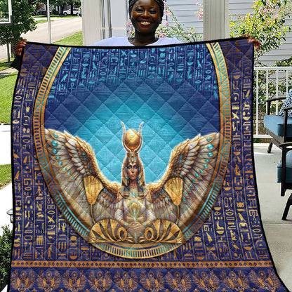 Egyptian Goddess Isis Quilt Ancient Mythology Winged Queen
