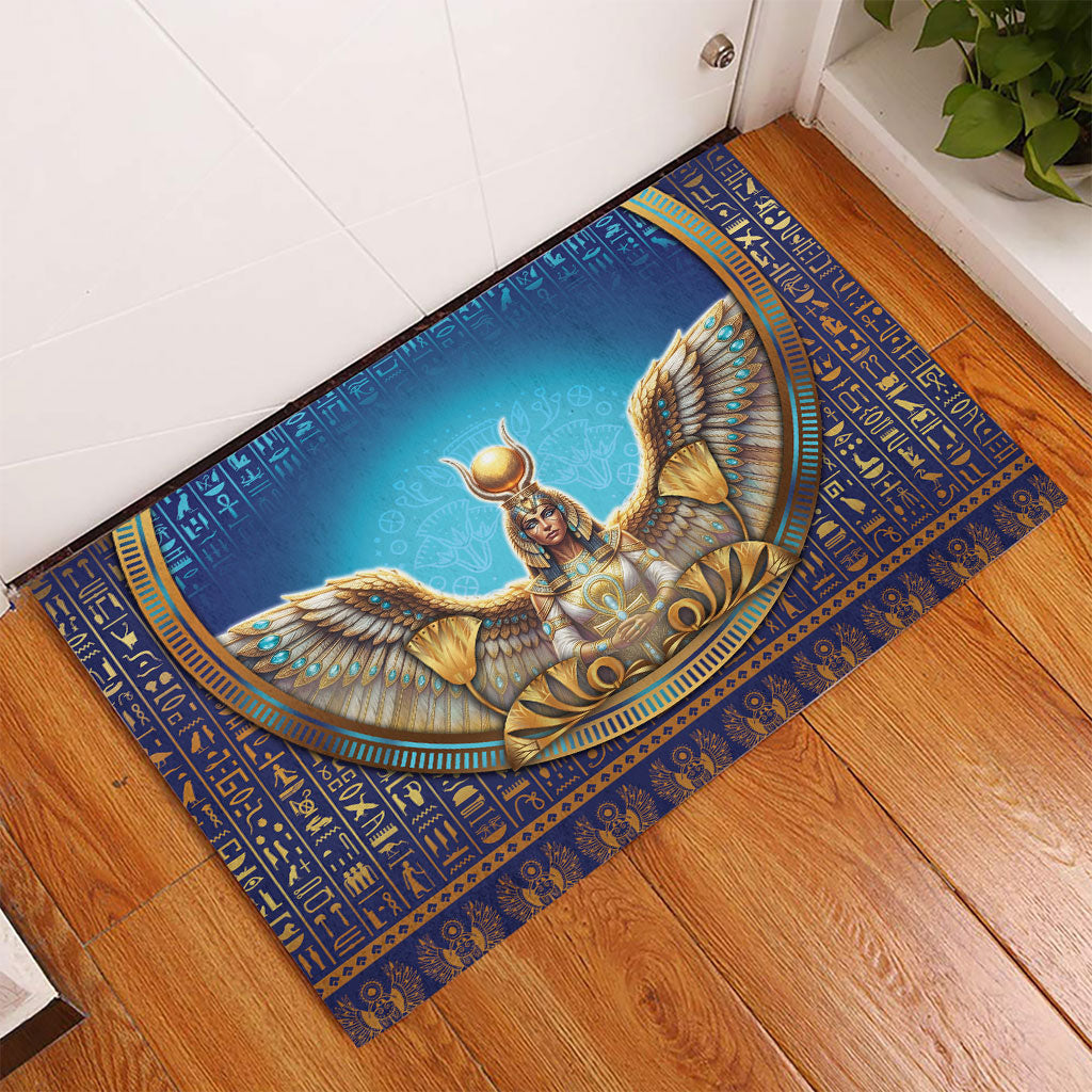 Egyptian Goddess Isis Rubber Doormat Ancient Mythology Winged Queen