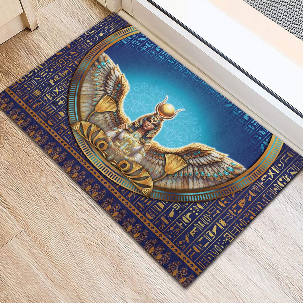 Egyptian Goddess Isis Rubber Doormat Ancient Mythology Winged Queen