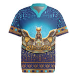Egyptian Goddess Isis Rugby Jersey Ancient Mythology Winged Queen