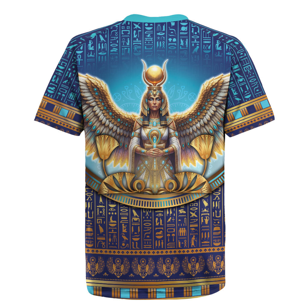 Egyptian Goddess Isis Rugby Jersey Ancient Mythology Winged Queen