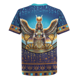 Egyptian Goddess Isis Rugby Jersey Ancient Mythology Winged Queen