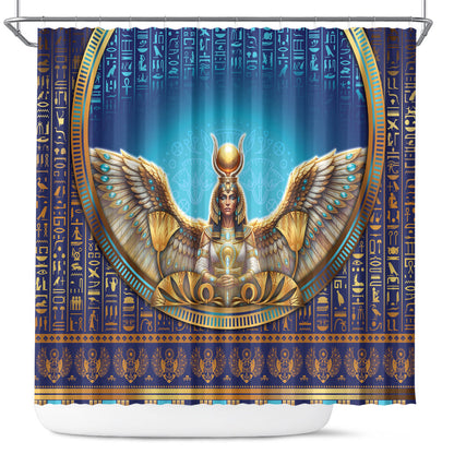 Egyptian Goddess Isis Shower Curtain Ancient Mythology Winged Queen