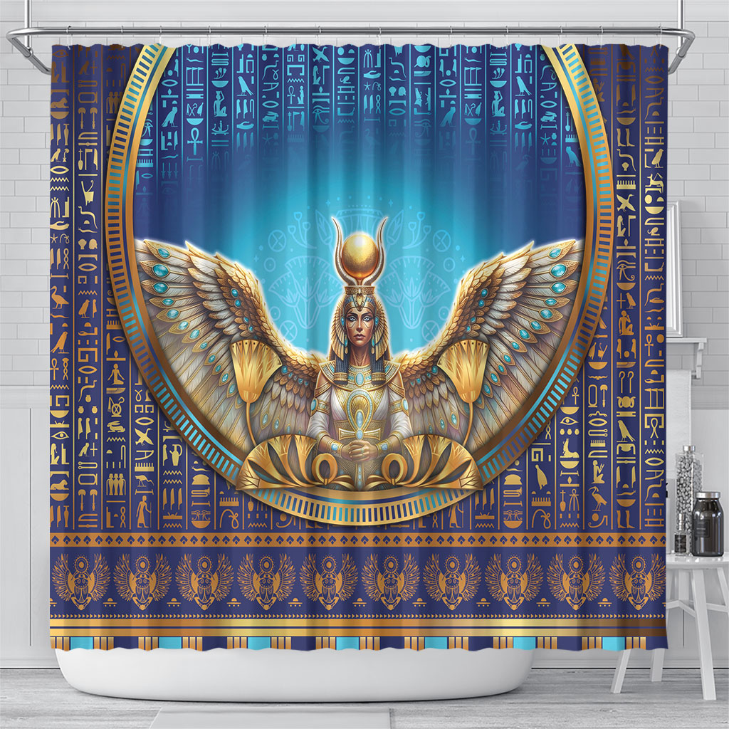 Egyptian Goddess Isis Shower Curtain Ancient Mythology Winged Queen