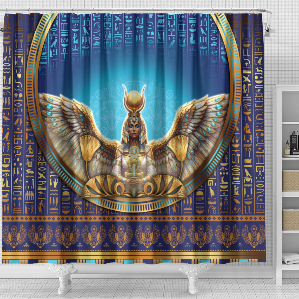 Egyptian Goddess Isis Shower Curtain Ancient Mythology Winged Queen