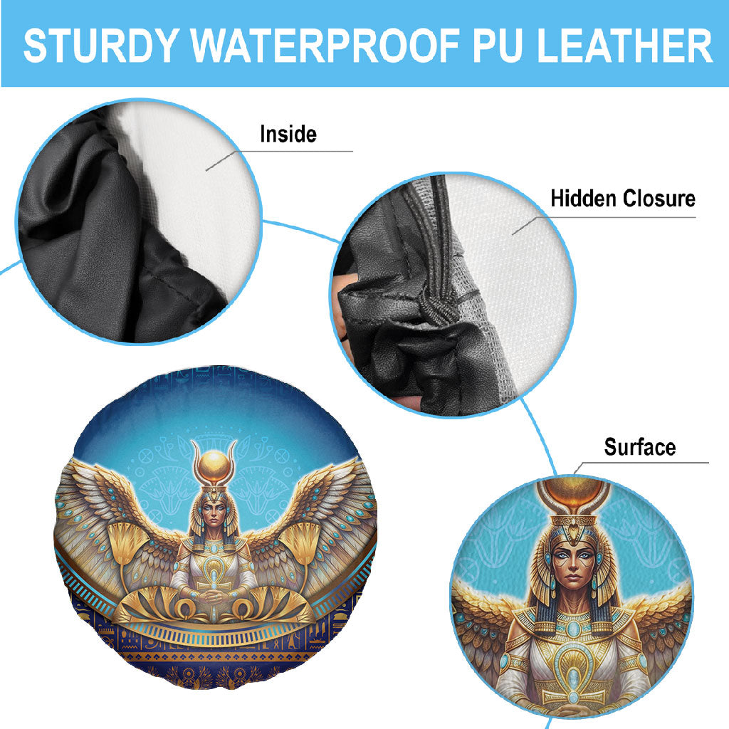 Egyptian Goddess Isis Spare Tire Cover Ancient Mythology Winged Queen