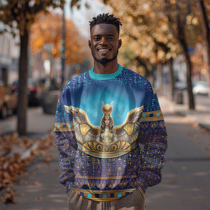 Egyptian Goddess Isis Sweatshirt Ancient Mythology Winged Queen