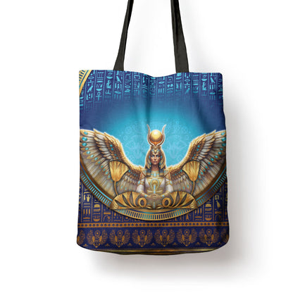Egyptian Goddess Isis Tote Bag Ancient Mythology Winged Queen