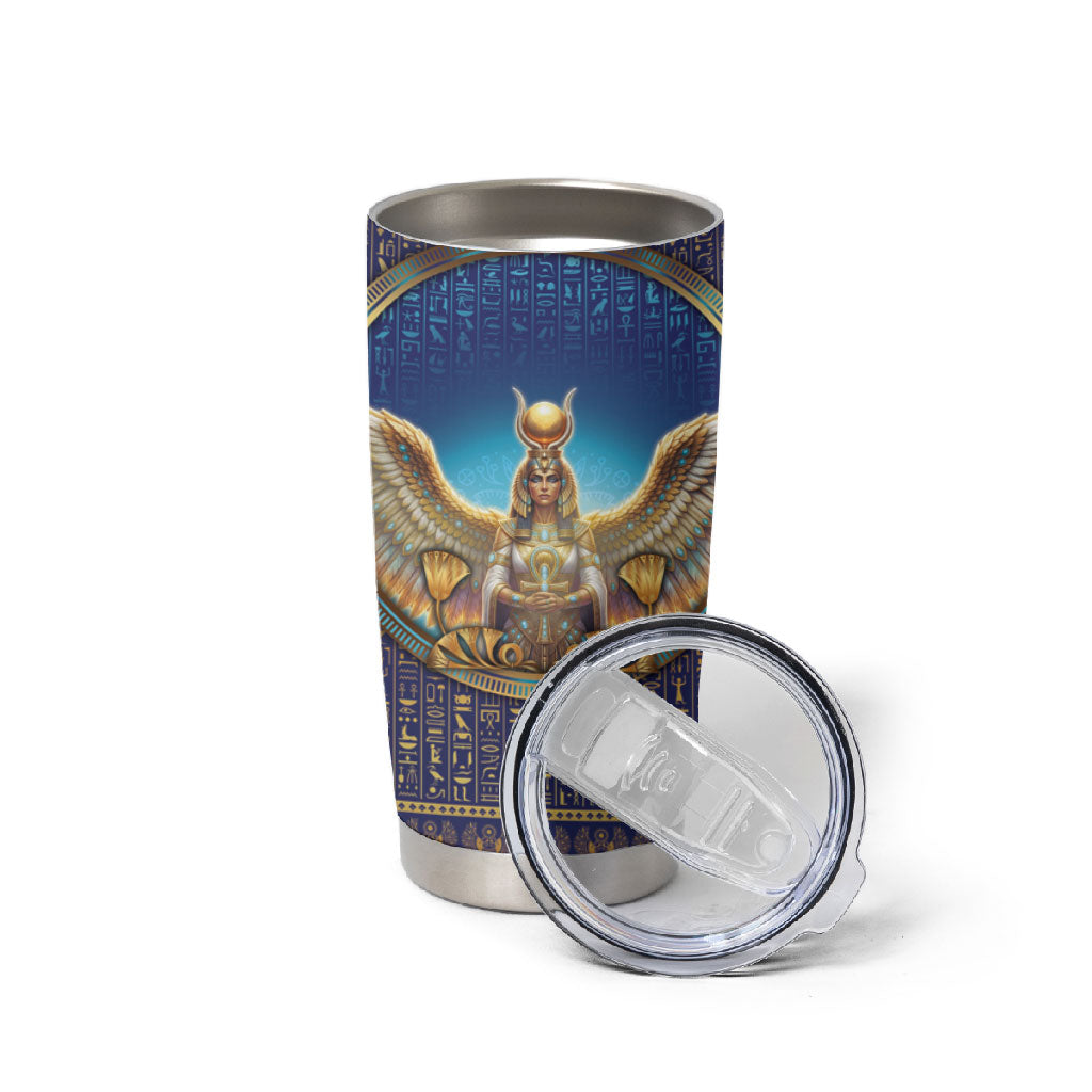 Egyptian Goddess Isis Tumbler Cup Ancient Mythology Winged Queen