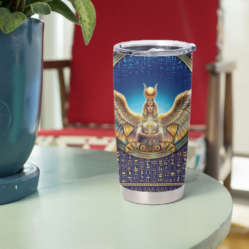 Egyptian Goddess Isis Tumbler Cup Ancient Mythology Winged Queen