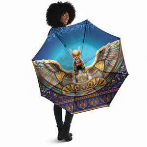 Egyptian Goddess Isis Umbrella Ancient Mythology Winged Queen