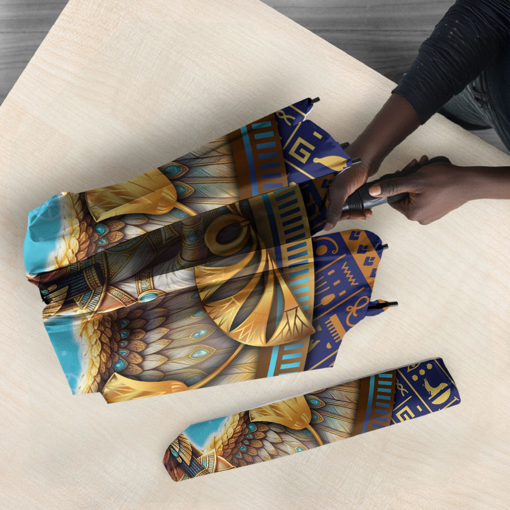Egyptian Goddess Isis Umbrella Ancient Mythology Winged Queen