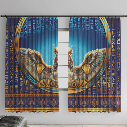 Egyptian Goddess Isis Window Curtain Ancient Mythology Winged Queen