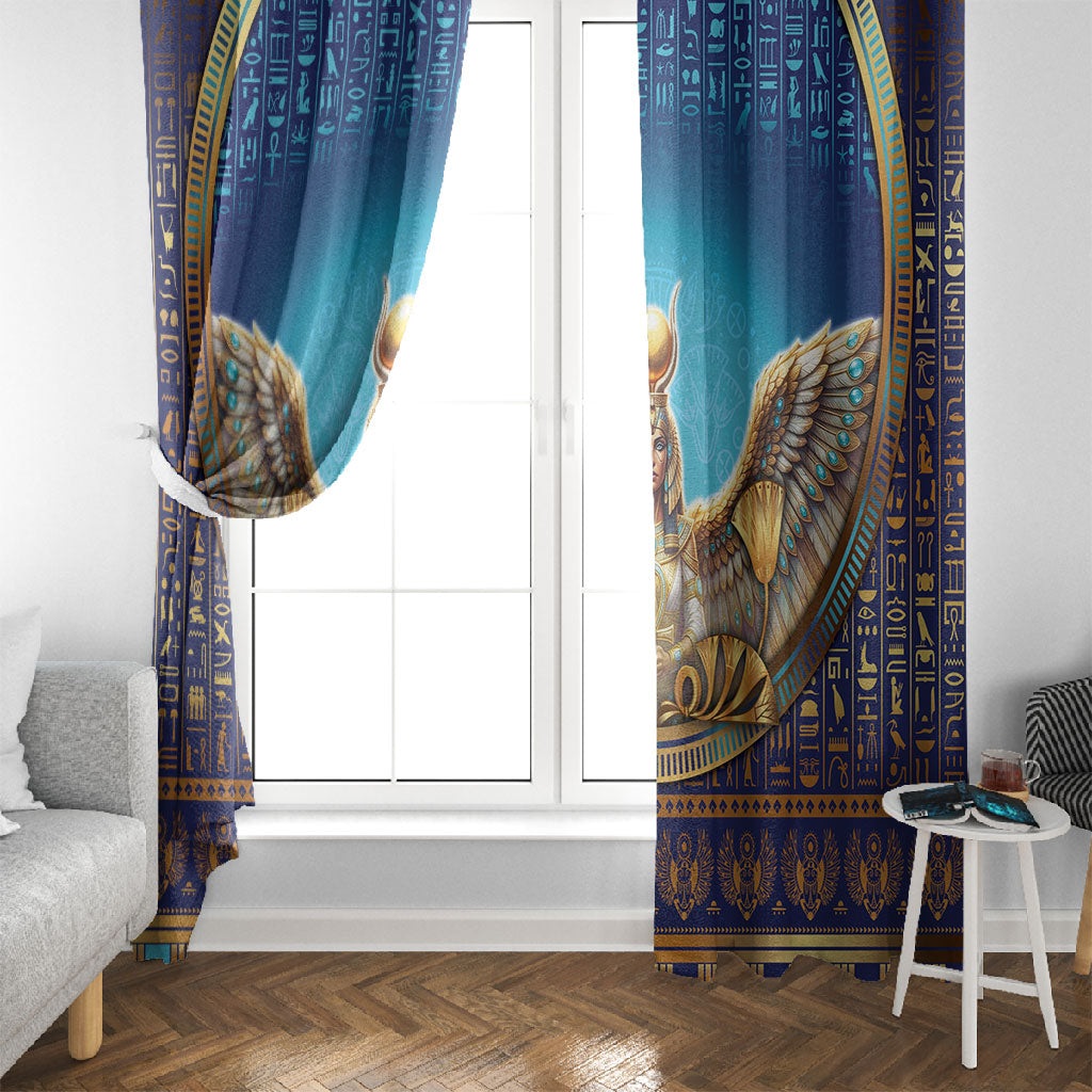Egyptian Goddess Isis Window Curtain Ancient Mythology Winged Queen
