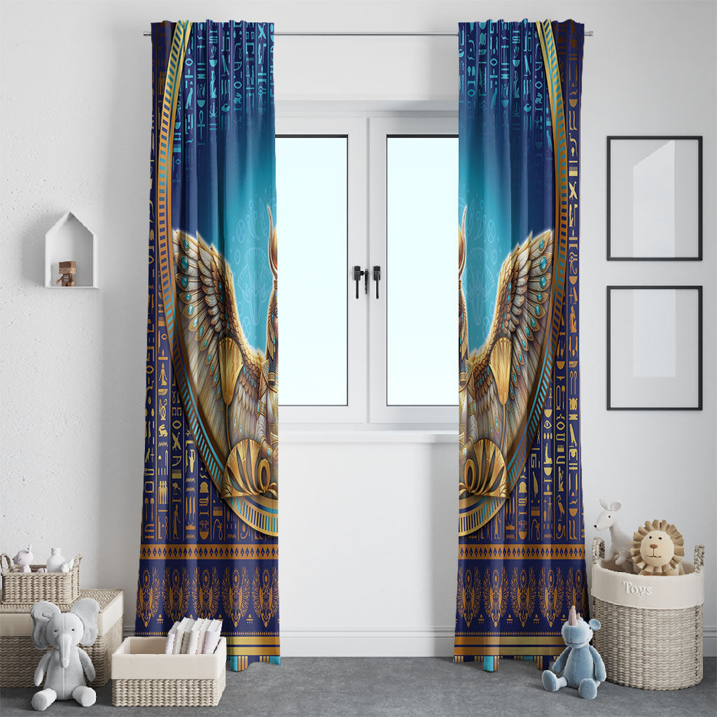 Egyptian Goddess Isis Window Curtain Ancient Mythology Winged Queen