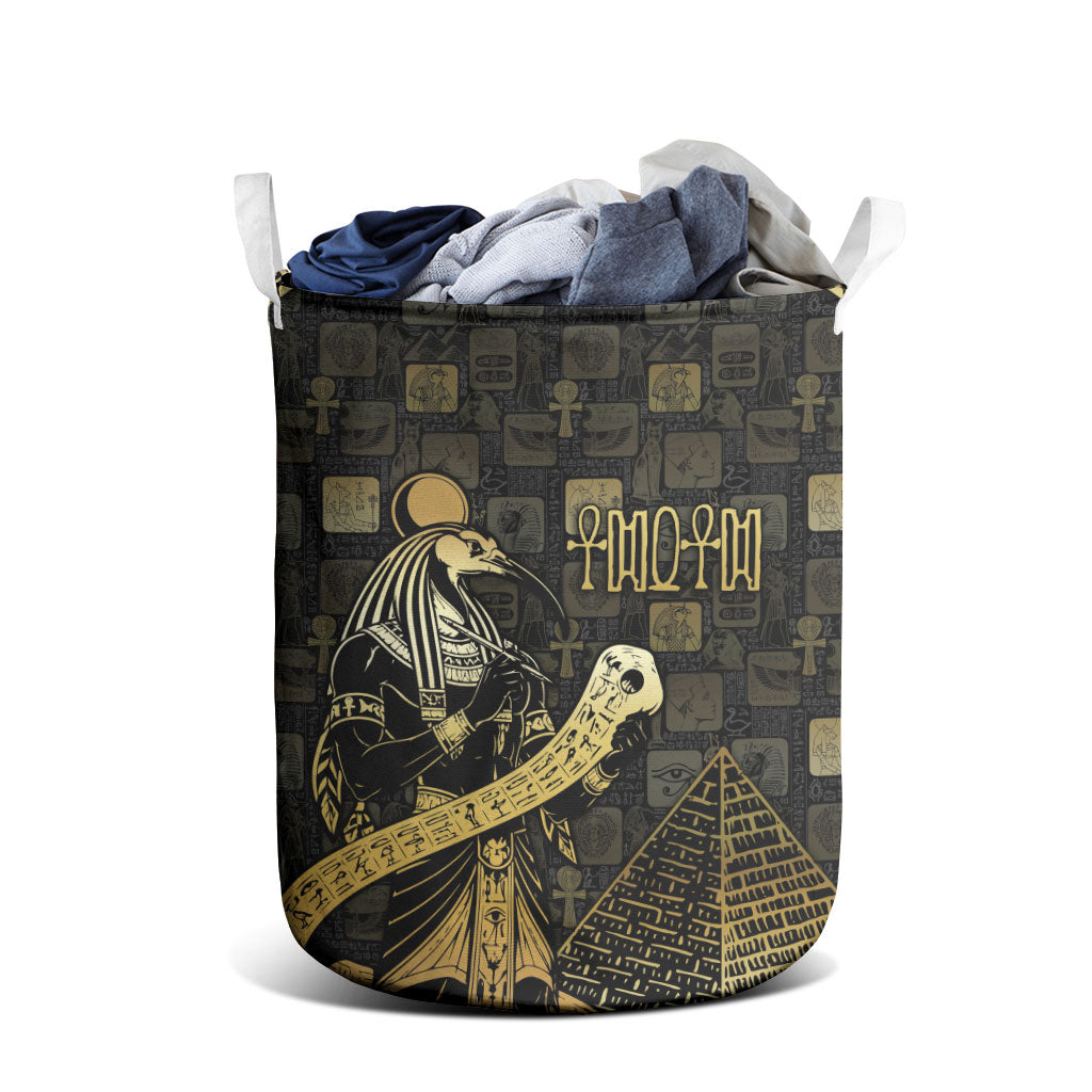 Egyptian God Thoth Laundry Basket Ancient Mythology Ibis Wisdom Hieroglyphic