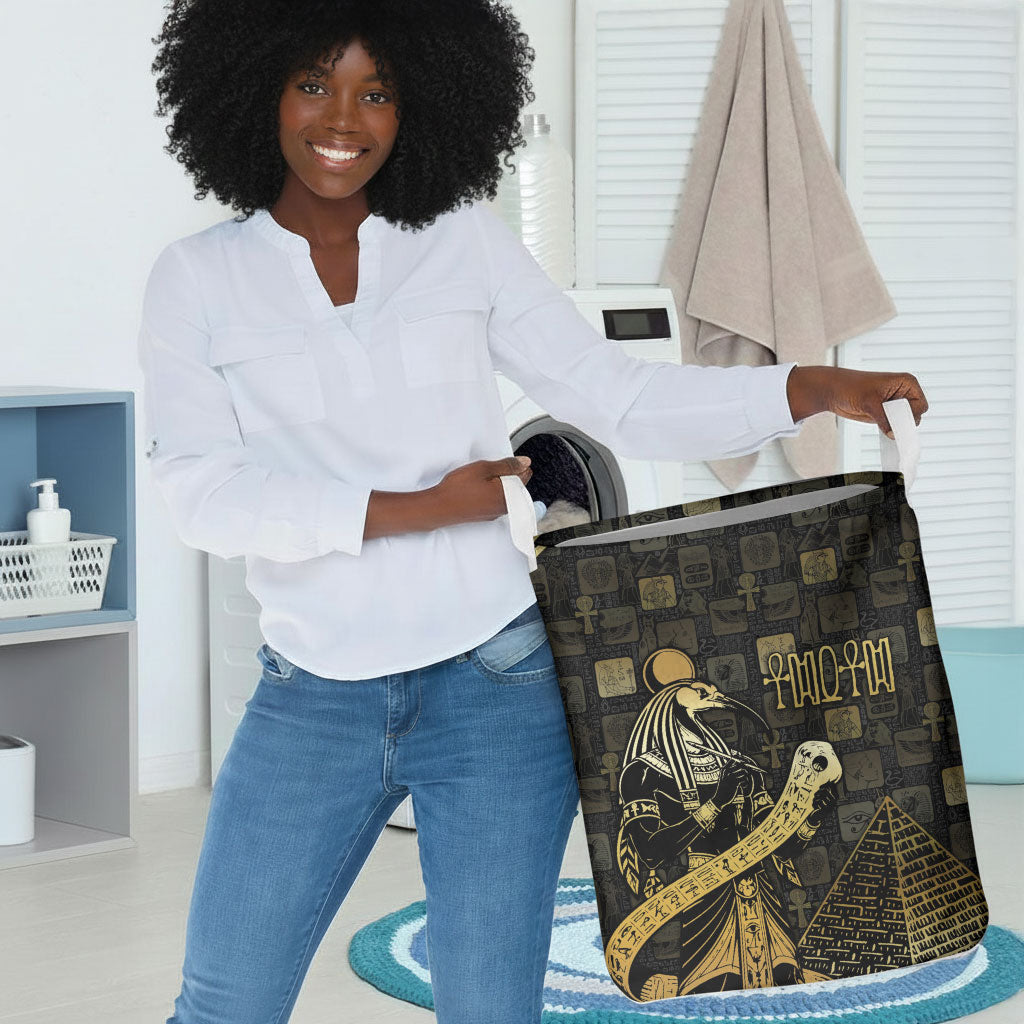 Egyptian God Thoth Laundry Basket Ancient Mythology Ibis Wisdom Hieroglyphic