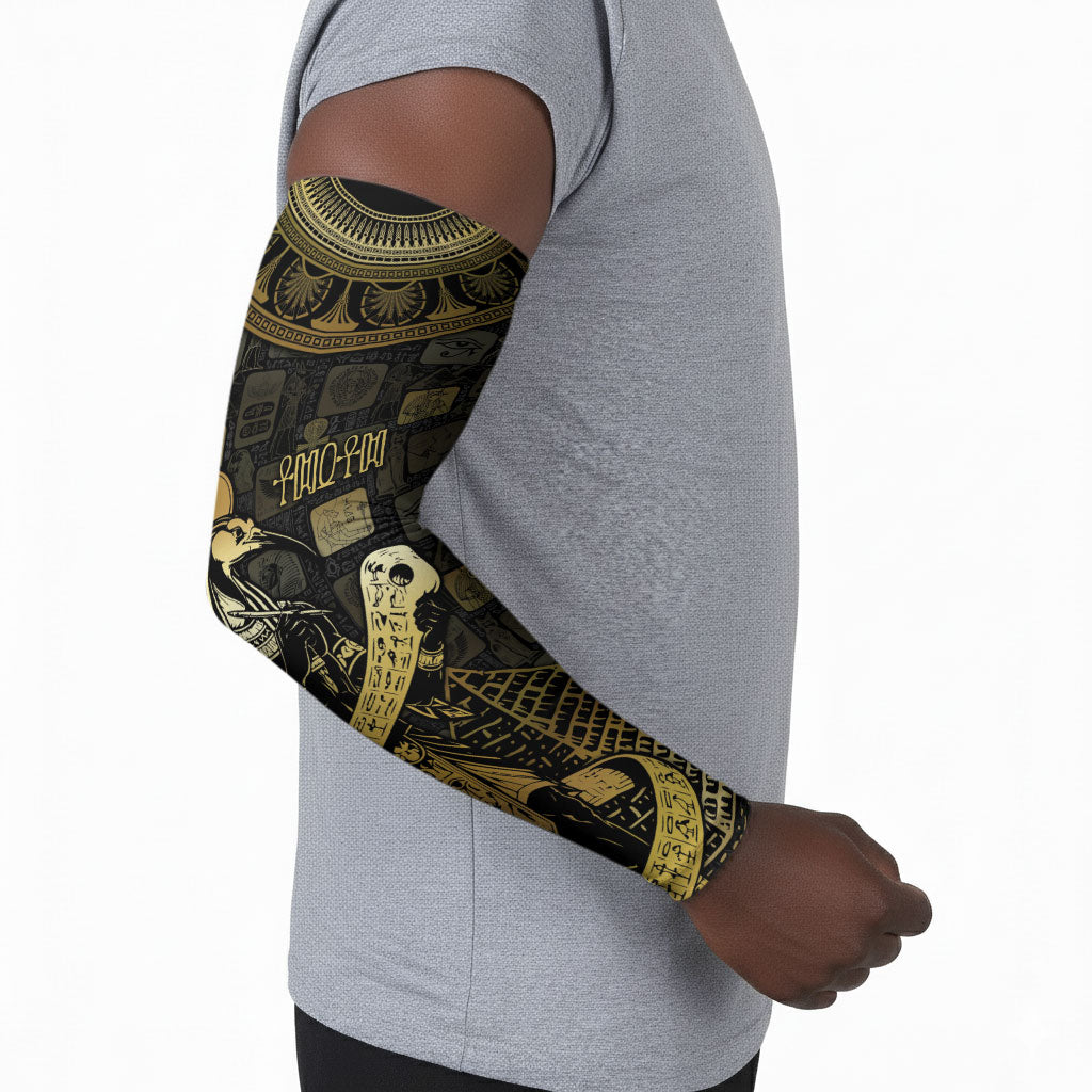 Egyptian God Thoth Arm Sleeves Ancient Mythology Ibis Wisdom Hieroglyphic