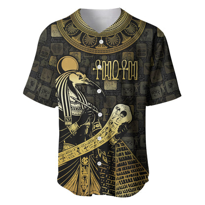 Egyptian God Thoth Baseball Jersey Ancient Mythology Ibis Wisdom Hieroglyphic