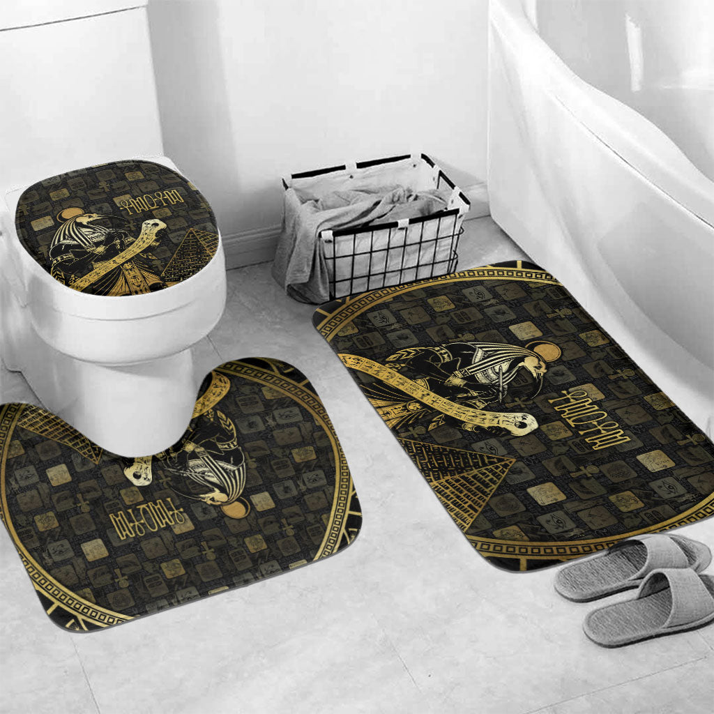 Egyptian God Thoth Bathroom Set Ancient Mythology Ibis Wisdom Hieroglyphic